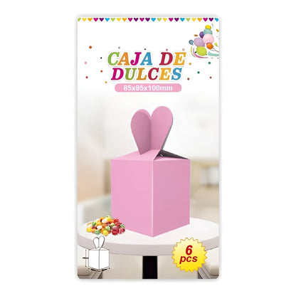 X6 Cajas De Regalo Para Dulces Cotillón Decoración Cumpleaño