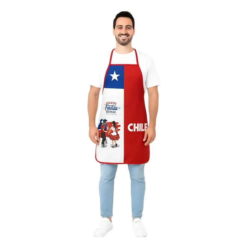 X2 Delantal Cocina Fechas Patrias Delantal Festivo Chile