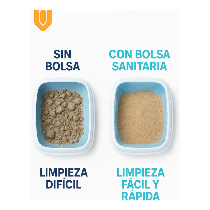 12 Bolsa Sanitarias Desechables Bolsas Arenero Gatos 50x40cm