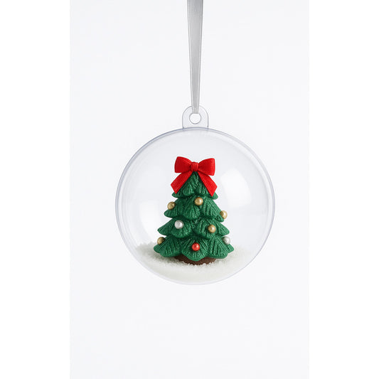 Vitrineon Cl Pack6 Esferas Acrílico Navidad 10cm Transparent