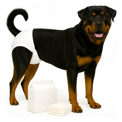 90 Pañales Perros Desechables Incontinencia Pañales Gato Xl Blanco Hembra Xl 60 X 35 Cm