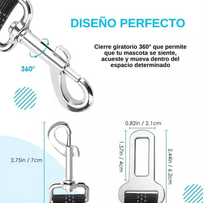 X2 Cinturón De Seguridad Auto Perro Correa Cinturón Gato