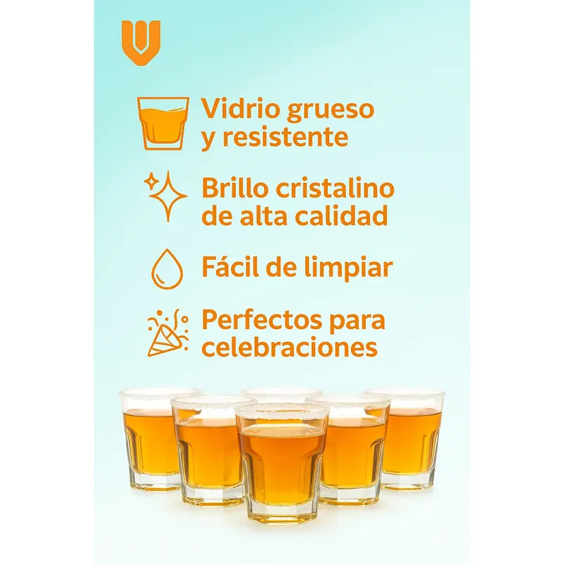 Set 24 Vasos Shot Tequilero Vidrio Vasos Shot Vasos Shopero Transparente