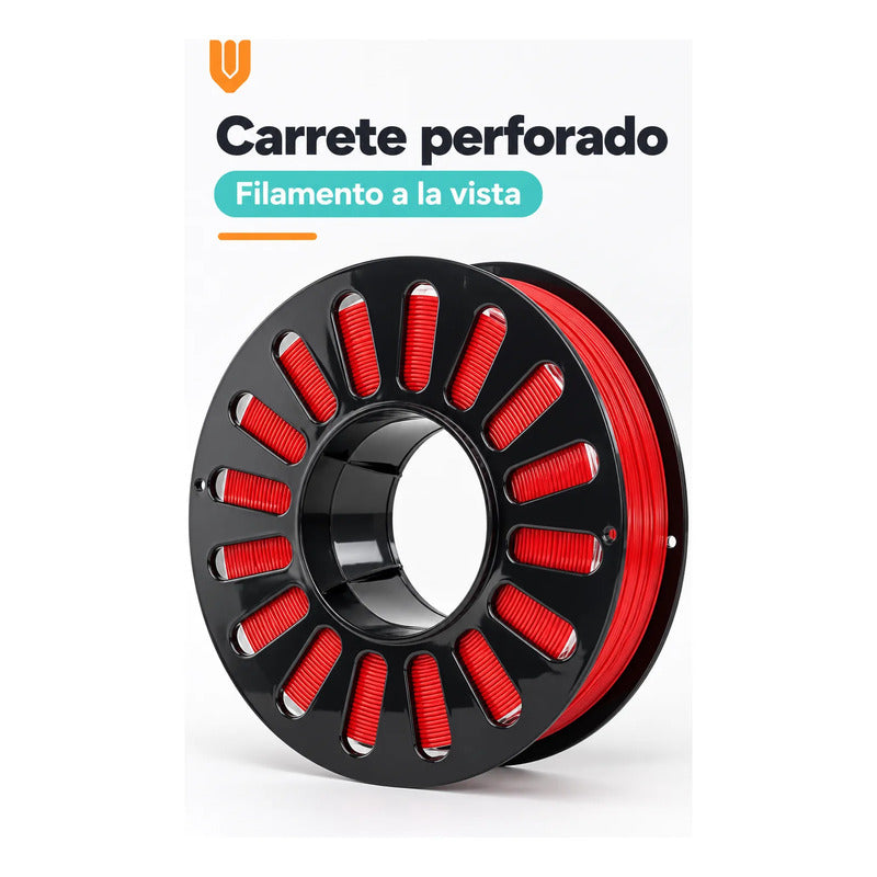 Filamento Impresora 3d Rojo 1,75mm ±0,02mm Rollo Carrete Rojo Filamento Impresión Tridimensional Bobina Rollo Carrete Negro Modelado Digital Prototipos Figuras Diseños Maquetas 1,75 Mm