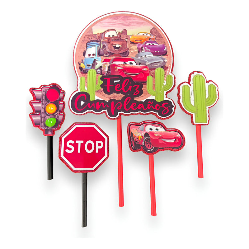 Topper Cumpleaños Torta Cotillon Cup Cake Fiestas Decoracion