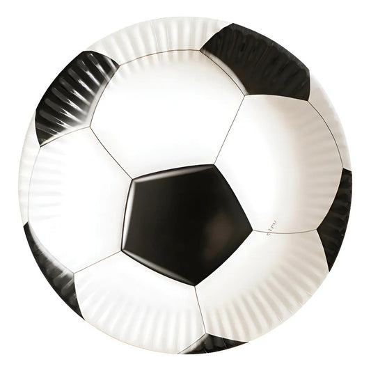 X40 Platos Cumpleaños Futbol Platos Desechable Decoracion Blanco