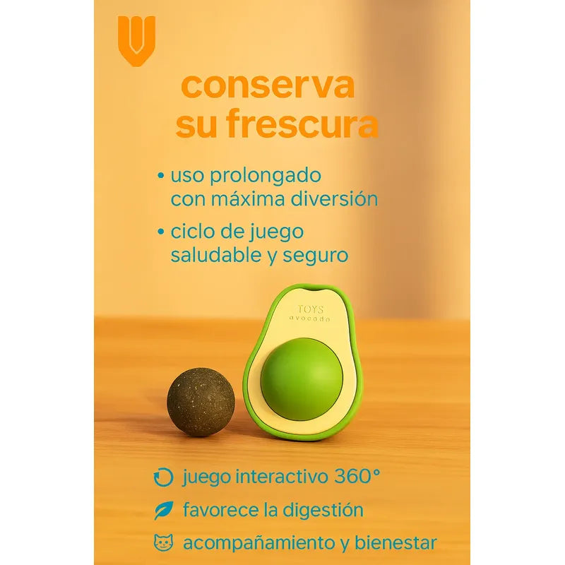 X3 Hierba Gatera Catnip Juguete Gatos Bola Giratoria Catnip Verde