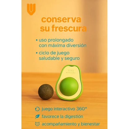 X3 Hierba Gatera Catnip Juguete Gatos Bola Giratoria Catnip Verde