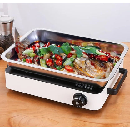 Bandeja Para Horno Bandeja Acero Inoxidable Multiuso 35x26