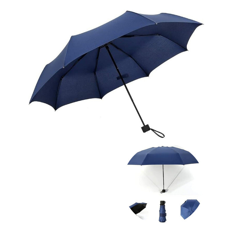 Parasol Retractil Plegable 8 Varill Reforzado Compacto Cali