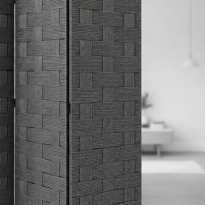 Biombo Oficina Interior Separador Ambientes Ratán 4 Paneles