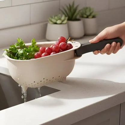 Colador Frutas Verduras Cocina Plegable Compacto Hogar Blanco Cocina Moderno Minimalista Elegante Diseño Compacto Visual Limpio Armonico Resistente Duradero Uso Diario Hogar Premium