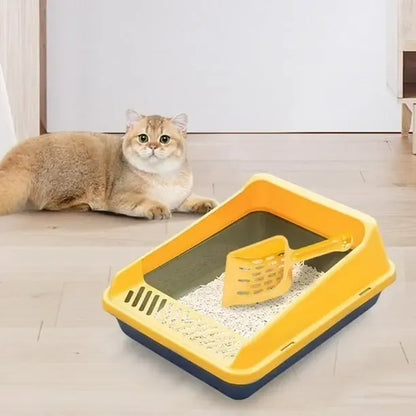 2 Areneros Gato Bandeja Sanitaria Ecologica Caja Arena Pala Multicolor