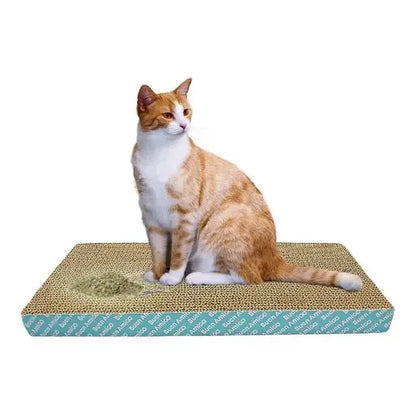Rascador De Gato Con Catnip De Carton Cosas De Gatos Rascador Carton Corrugado Tus Mascotas Rascador Ola Amarillo