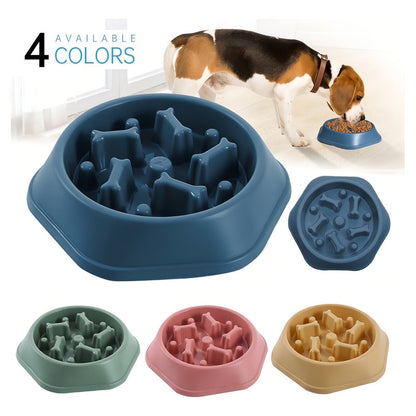 Plato Per-ros Anti Ansiedad Come Lento Para Perros Mascotas Color Turquesa