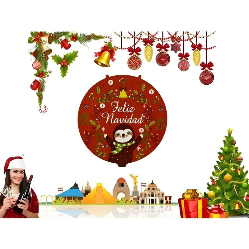 Globos Metálicos Feliz Navidad Decoración Fiesta Globos 677 Rojo