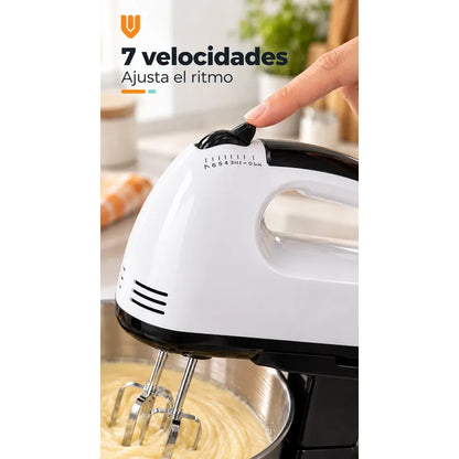 Batidora Electrica 7 Velocidades Base Tazon Pedestal Blanco Batidora Eléctrica Mano Base Tazón Mezcladora Repostería 350 W 7 Velocidades Batidores Ganchos Postres Cremas 50 Y 60 Hz
