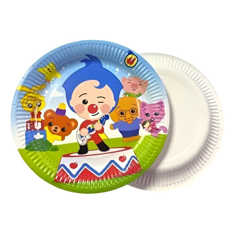30 Platos Cumpleaños Platos Desechable Plim Plim Cumpleaños