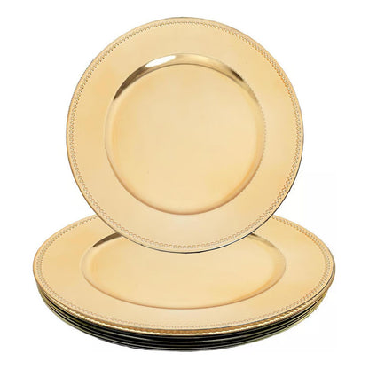 4 Plato Base Navideños Vajilla Navidad Juego De Platos 33cm