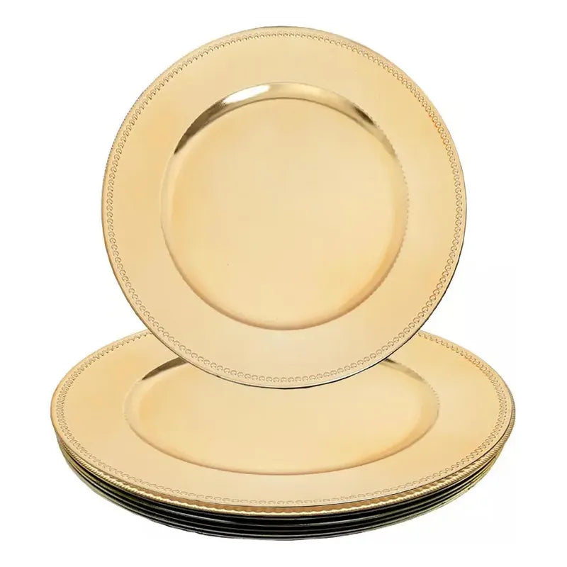 4 Plato Base Navideños Vajilla Navidad Juego De Platos 33cm