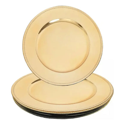 4 Plato Base Navideños Vajilla Navidad Juego De Platos 33cm
