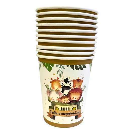 X30 Vasos Safari Decoracion Desechables Fiesta Celebracion
