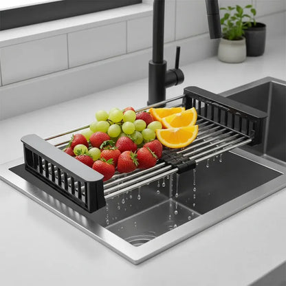 Secaplatos Escurridor Acero Resistente Antioxidable Premium Negro Acero Inoxidable Antioxidante Acabado Premium Resistente Humedad Cocina Fregadero Diseño Moderno Alta Durabilidad