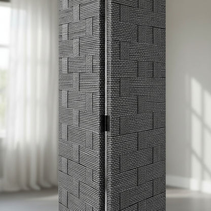 Biombo Oficina Interior Separador Ambientes Ratán 4 Paneles