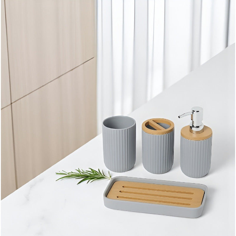 Set 4 Accesorios Bano Accesorios Para Baño Set De Baño Jabon