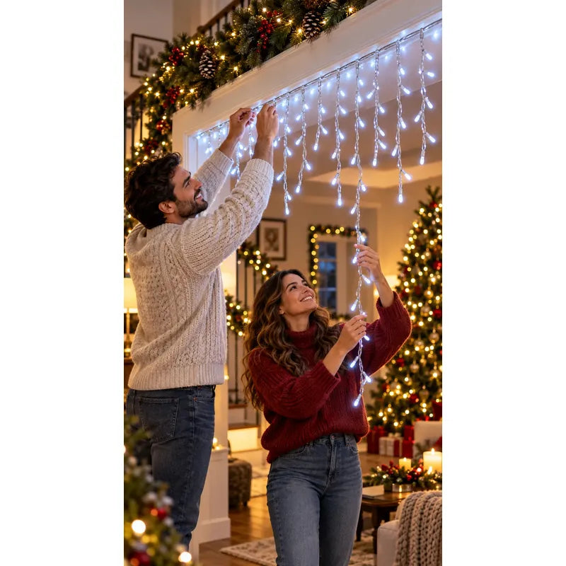 Luces Decoración Árbol Navidad Luz Led Navideña Blanco Blanco Guirnalda Led Navidad Luz Calida 5 Metros Ocho Funciones Cable... Blanco Guirnalda Led Navidad Luz Calida 5 Metros Ocho Funciones Cable...