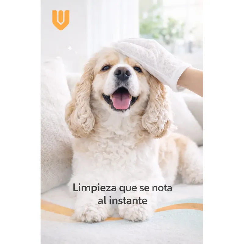 Toallas Desechables Humedas Guante Limpieza Mascota 6 Pieza Toallas Humedas Desechables Guante Limpieza Mascotas Higiene Rapida Suave Humectante Portatil Seis Unidades Cuidado