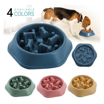 Plato Anti Ansiedad Come Lento Para Perros Mascotas Azul