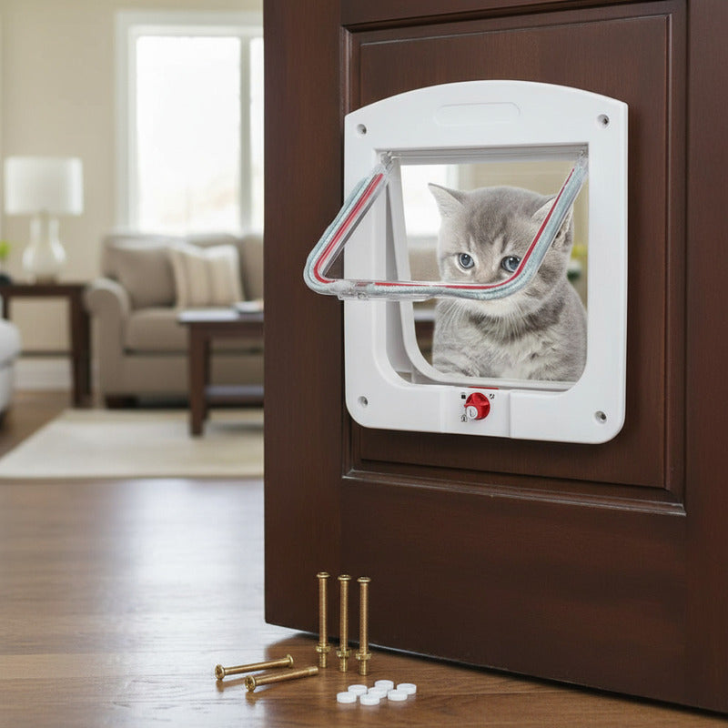 X2 Puerta Para Mascotas Puerta Gatera Puerta Abatible Perro