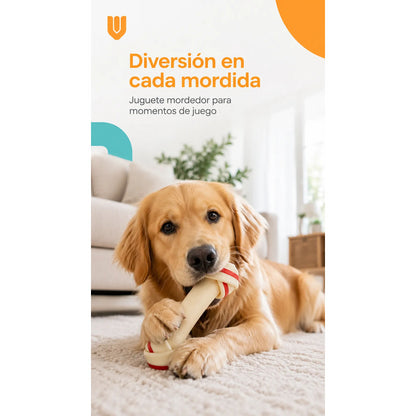 Hueso Perro Cartilago Masticable Higiene Dental Sabor Carne Blanco 1104