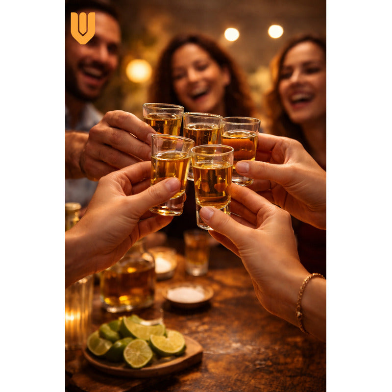 12 Vasos Shot Tequilero Pocillo Largo Vidrio Transparen 50ml Shot Tequila 50ml Vidrio Transparente Cristalino Largo Resistente Reutilizable Fiesta Bar Hogar Lavavajillas