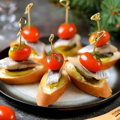 50 Brocheta Bambu Pincho Palillo Bambu Brocheta Nudo 9 Cm