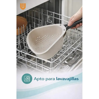 Colador Frutas Verduras Cocina Plegable Compacto Hogar Blanco Cocina Moderno Minimalista Elegante Diseño Compacto Visual Limpio Armonico Resistente Duradero Uso Diario Hogar Premium