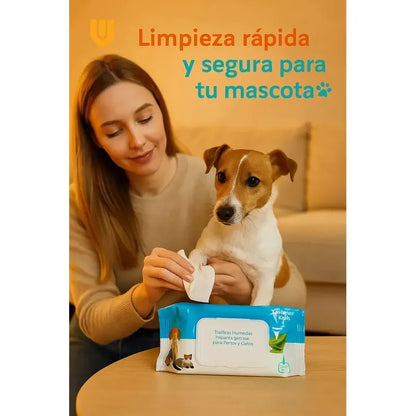 Combo Pañales Perro Macho M 12und + Toallas Humedas 50und Blanco Principal Combo Higiene Mascota Pañales Absorbentes Toallas Húmedas Perro Gato Limpieza Diaria Presentación Clara M