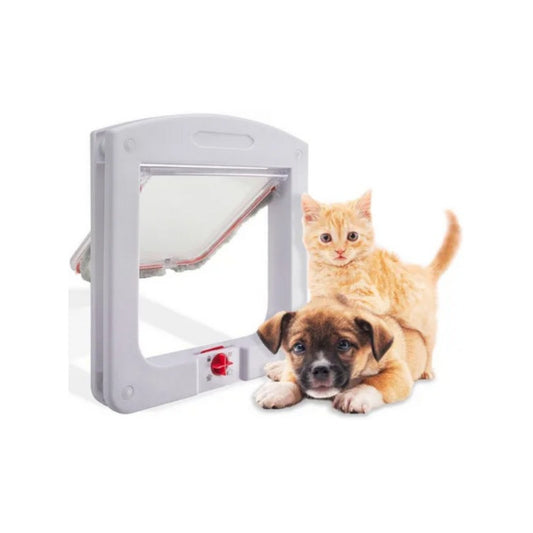 Puerta De Paso Para Gatos Y Perros, Puerta Blanca Para Mascotas Puerta Para Mascotas Puerta Gatera Puerta Abatible Perro