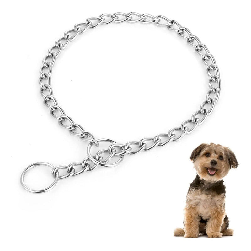 Collar De Castigo Fastpet Cadena Para Perro De Adiestramento Y Entrenamiento Ajustable Diferentes Tamaños Para Raza De Perros De Acero Inoxidable Resistente Suave Con La Piel Y Pelaje