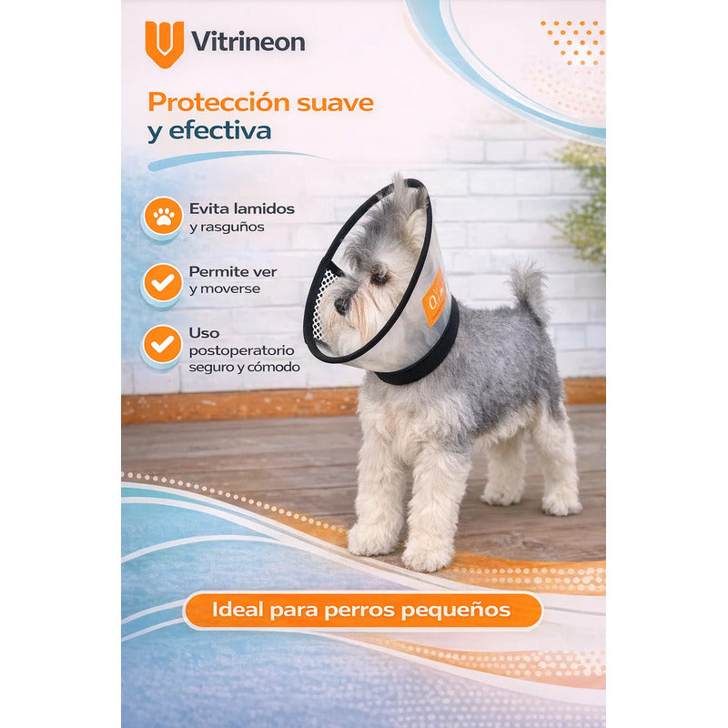 Collar Isabelino Perro Gato 10cm Cono Ajustable Transparente