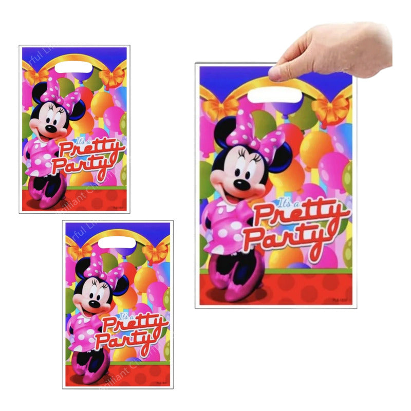 10 Bolsas Para Piñata Minnie Bolsas Para Dulces Piñata