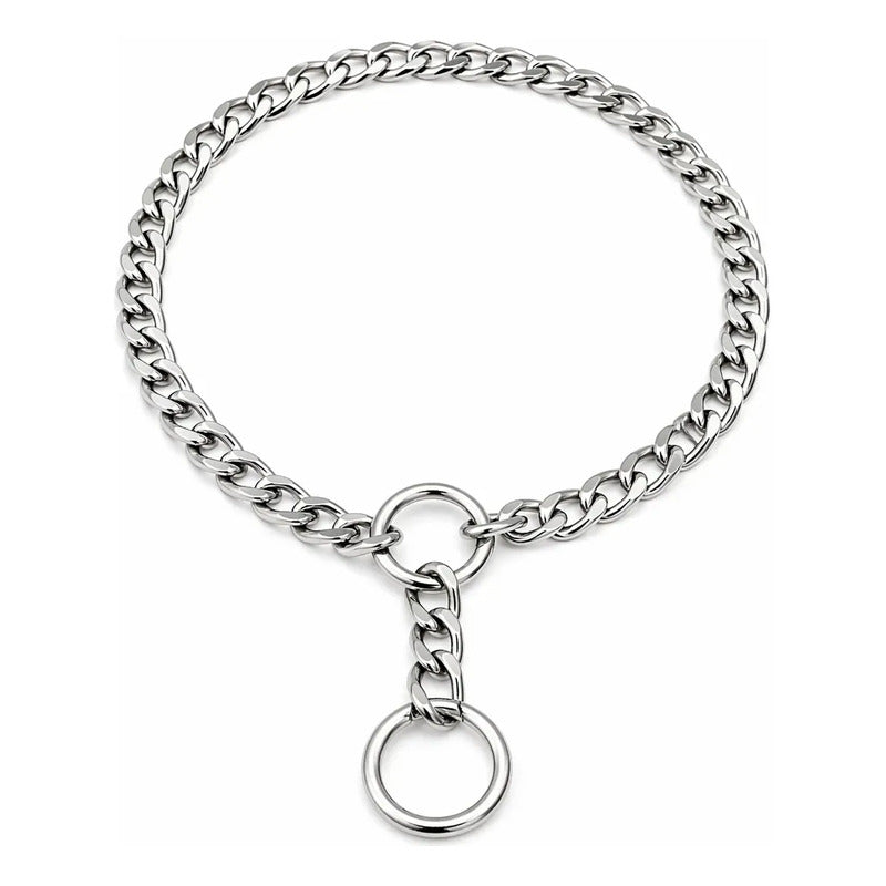 X2 Collar Adiestramiento Perro Collar De Adiestramiento 50cm Plateado 50cm