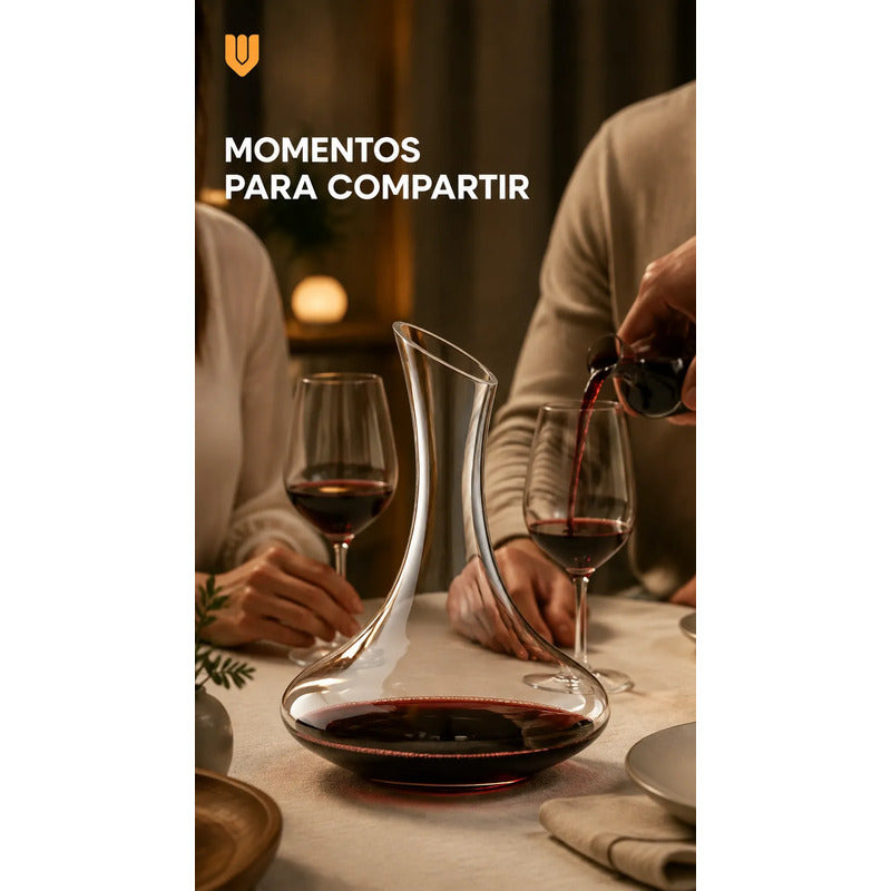 X2 Aireador Para Vinos Decantador De Vino Aireador 1500ml Transparente - Pequeño