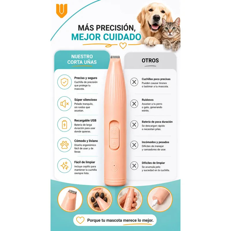 Máquina Afeitadora Mascotas Patas Huellas Limpias Cortapelo