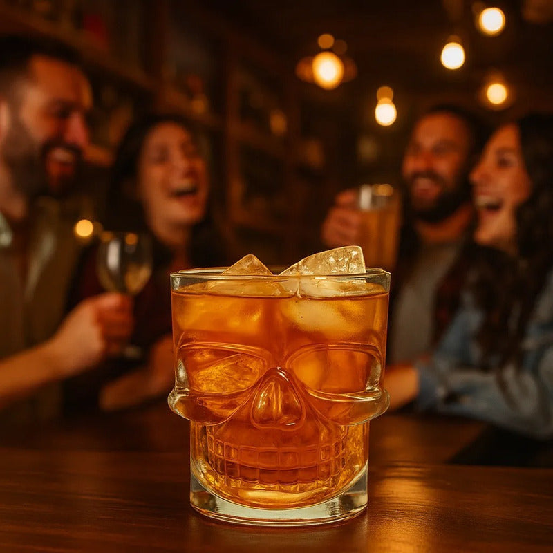 Set 6 Vaso Shot Calavera Tequilero Vasos Shoperos De Vidrio