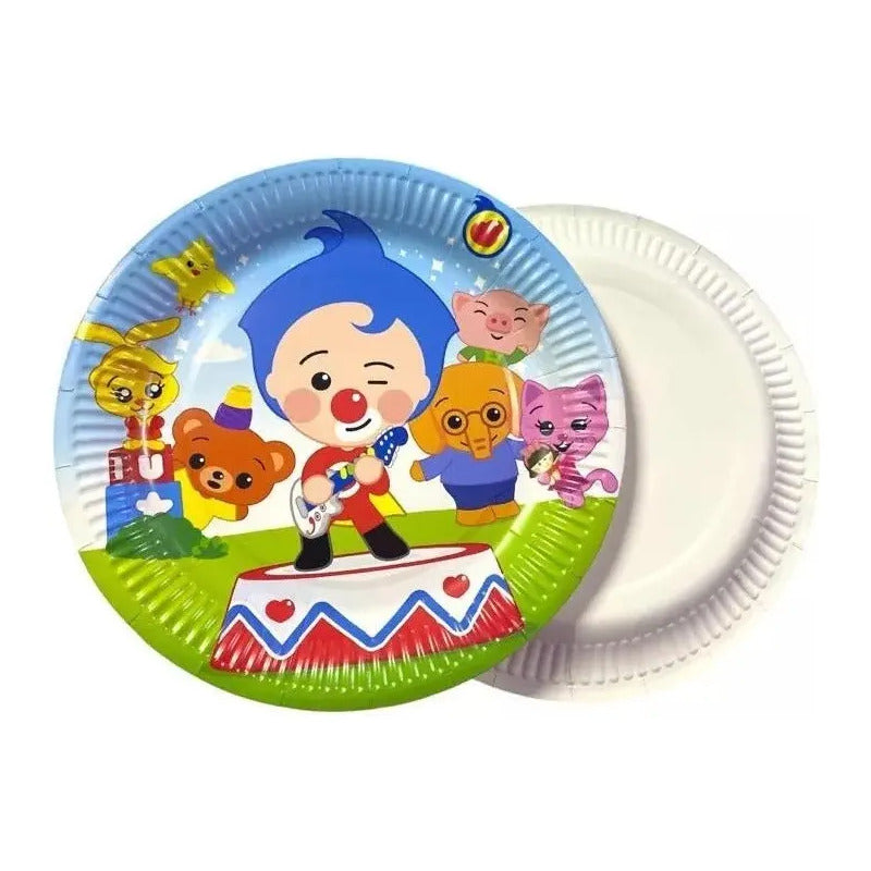 Set Cumpleaños Vasos Servilleta Plato Bolsa Piñata Payaso Payasito