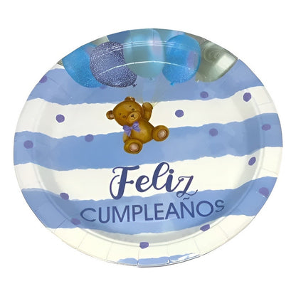 Platos Desechable Feliz Cumpleaños Decoracion Cumpleaños