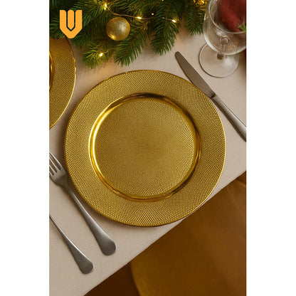 4 Plato Base Navideños Vajilla Navidad Juego De Platos 33cm
