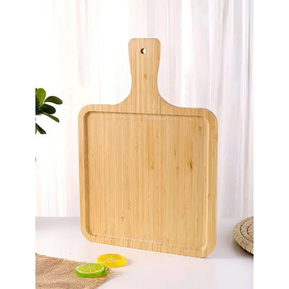 X5 Tablas Pizza Tabla Cuadrada Picoteo Plato Madera 27x30cm Tabla Cuadrada Bambú